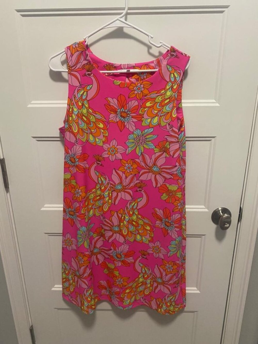 Gorgeous Jude Connally Beth Dress Twirling Peacock Spring Pink Like New